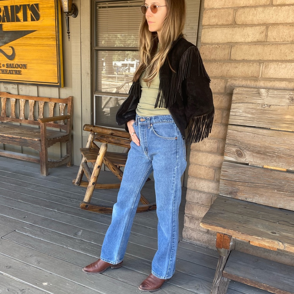 Vintage Retro 60’s 70’s Orange Label Levi Jeans